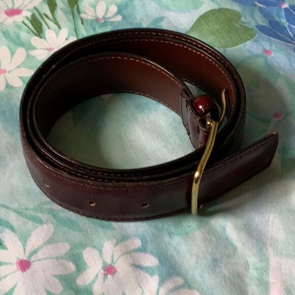 Dooney & Bourke Oxblood Leather Belt (Vintage?) unisex 32 - Picture 1 of 8